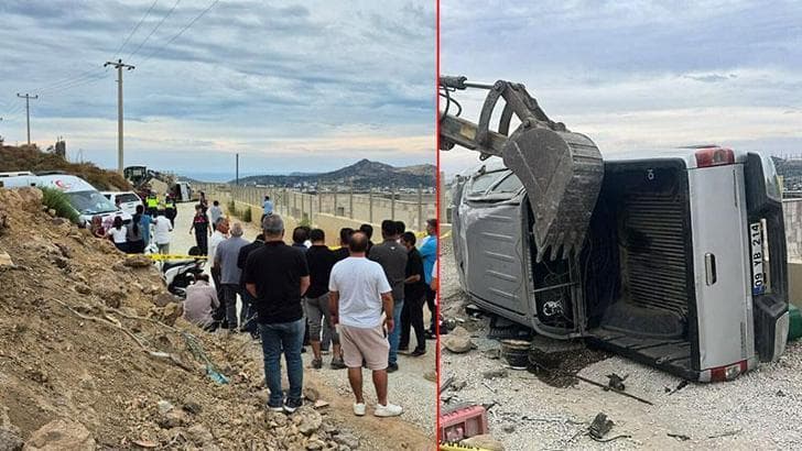 Duvara çarpan kamyonetin çocuk sürücüsü yaşamını yitirdi